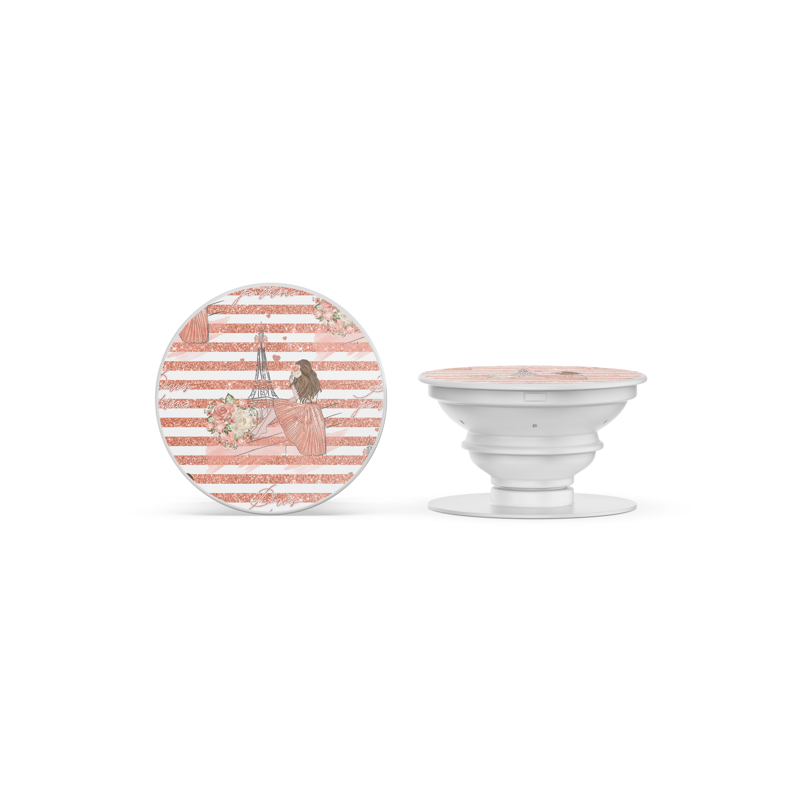 French Aesthetic Girl Stripe Grip