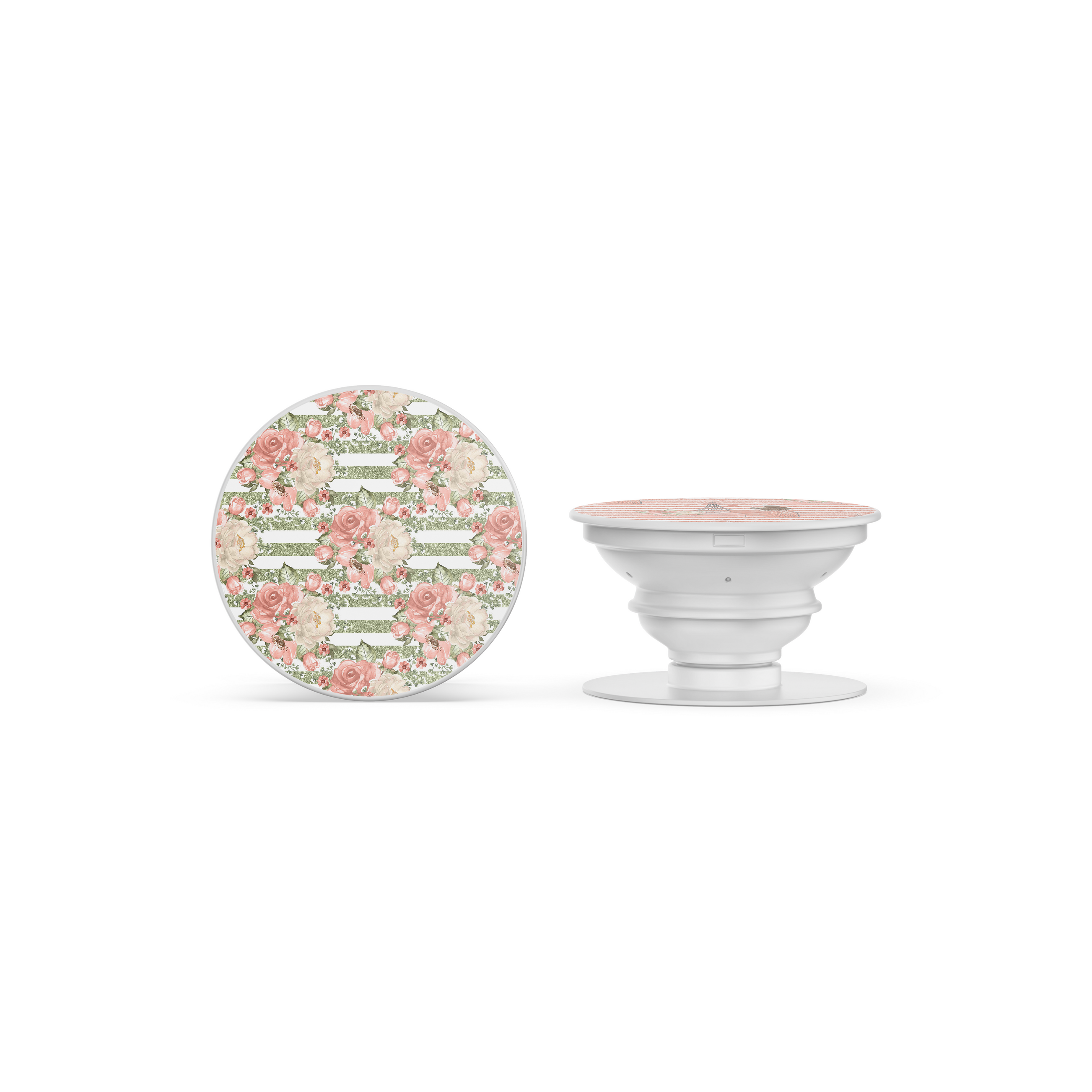 French Aesthetic Flower Stripe Grip