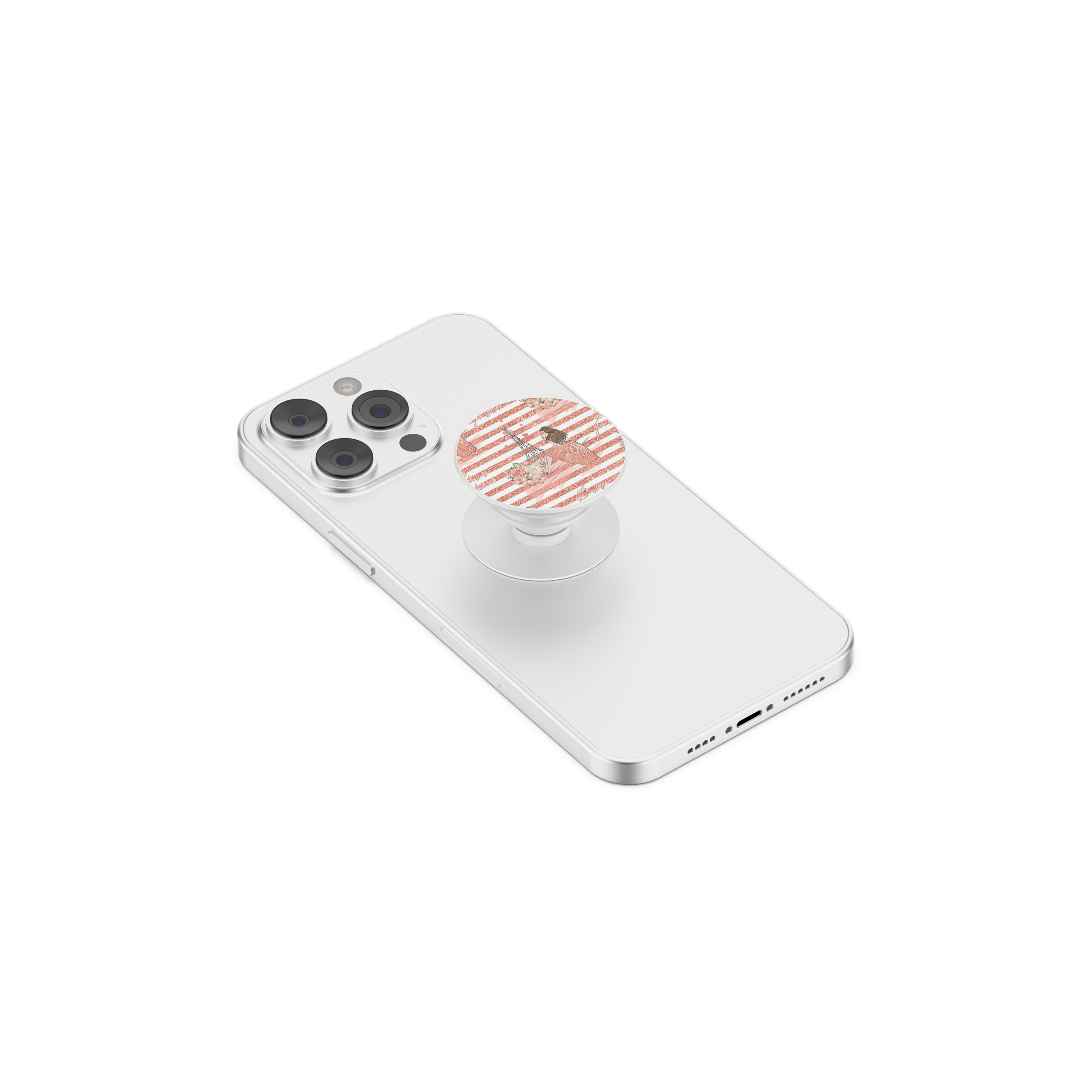 French Aesthetic Girl Stripe Grip