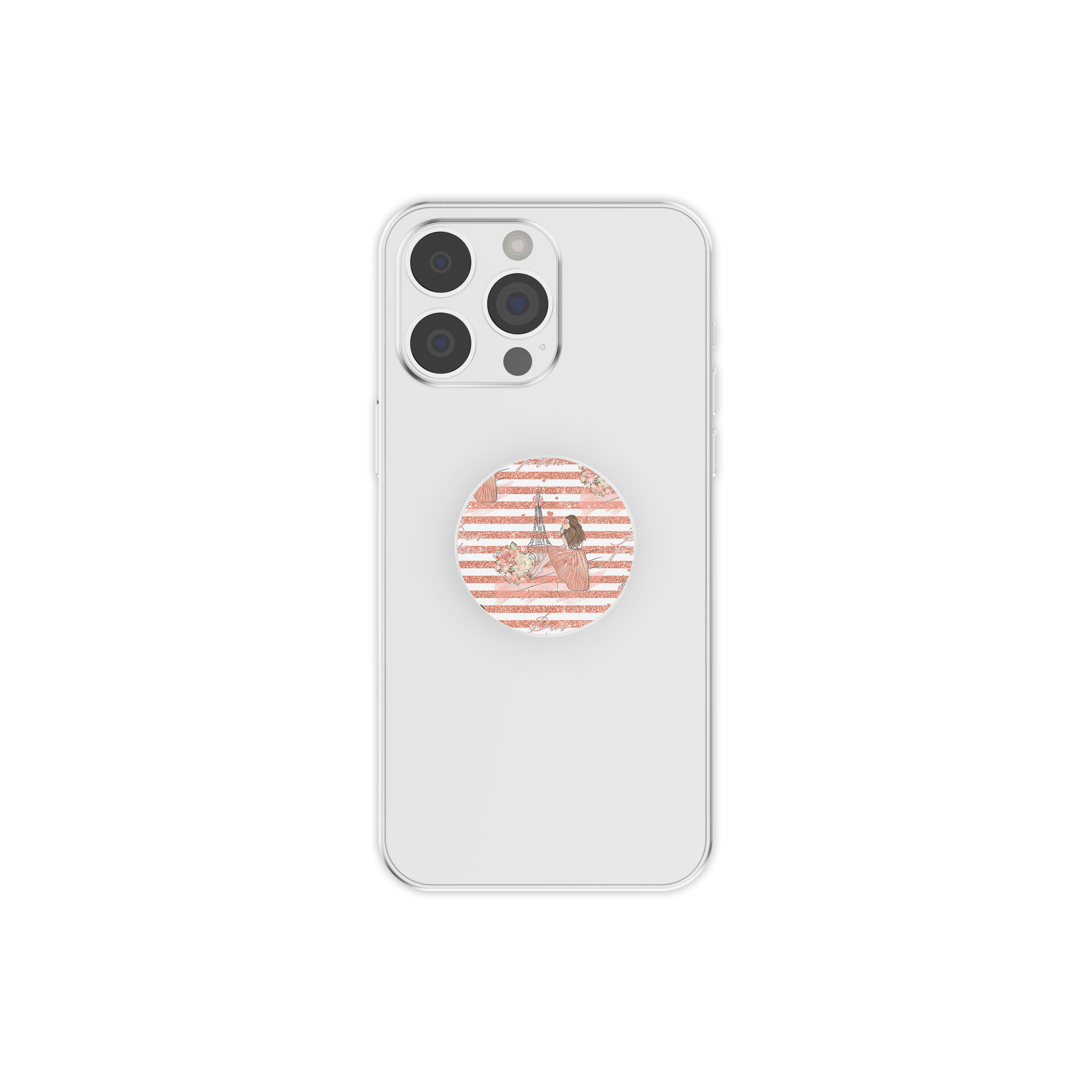 French Aesthetic Girl Stripe Grip